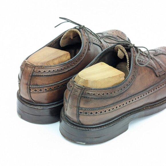 Vintage Florsheim V-Cleat Mens Shoes Size 9 D Wingtip Long Wings main image 10
